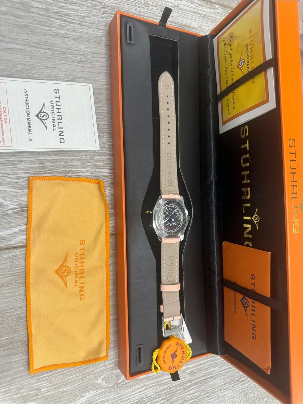 Stührling Pink 231D.1115A1 Lady Nemo Swiss Quartz Swarovski Watch